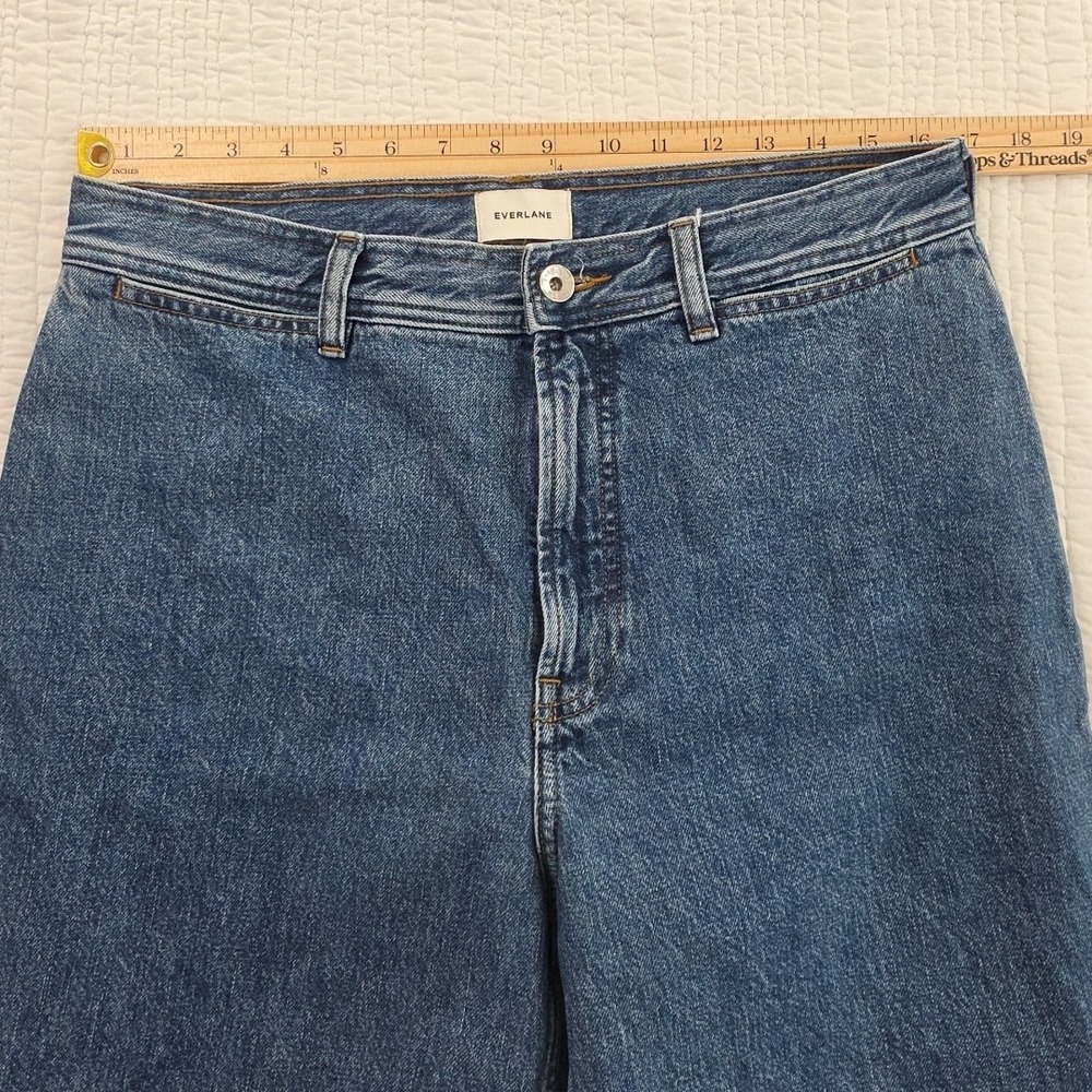 Everlane The Mariner Jean Med Blue Wash Denim Jeans Size 31R Cropped High Rise - Picture 10 of 16